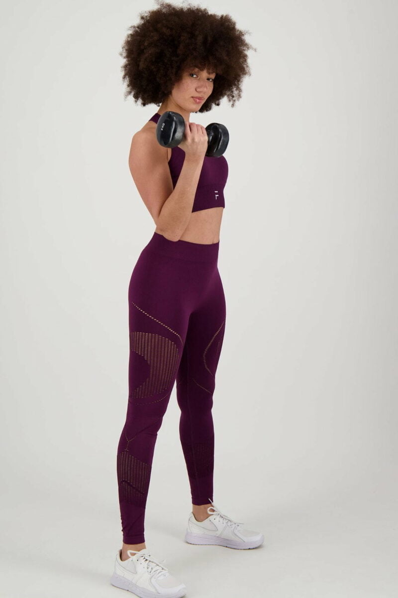 X-strapback bra bordeaux