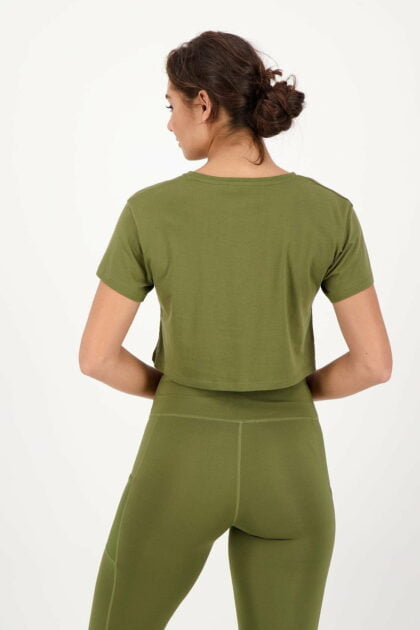 Athleisure Crop T-shirt green