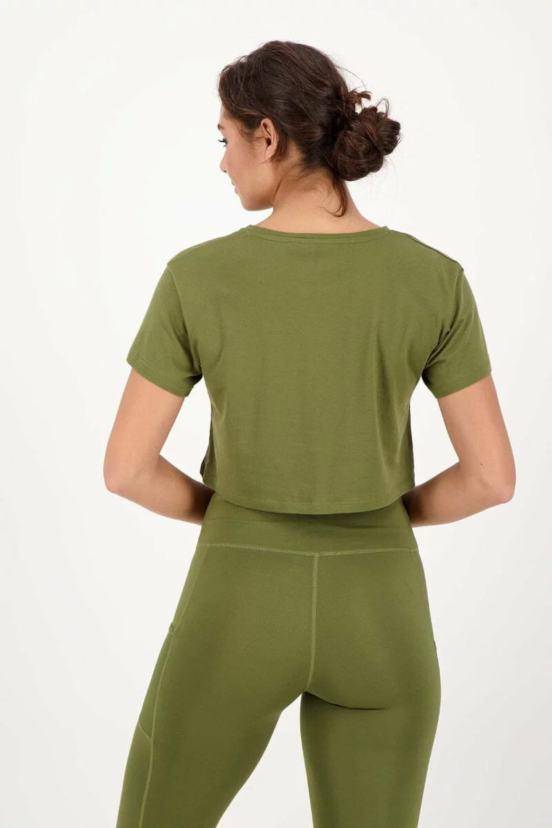 Athleisure Crop T-shirt groen