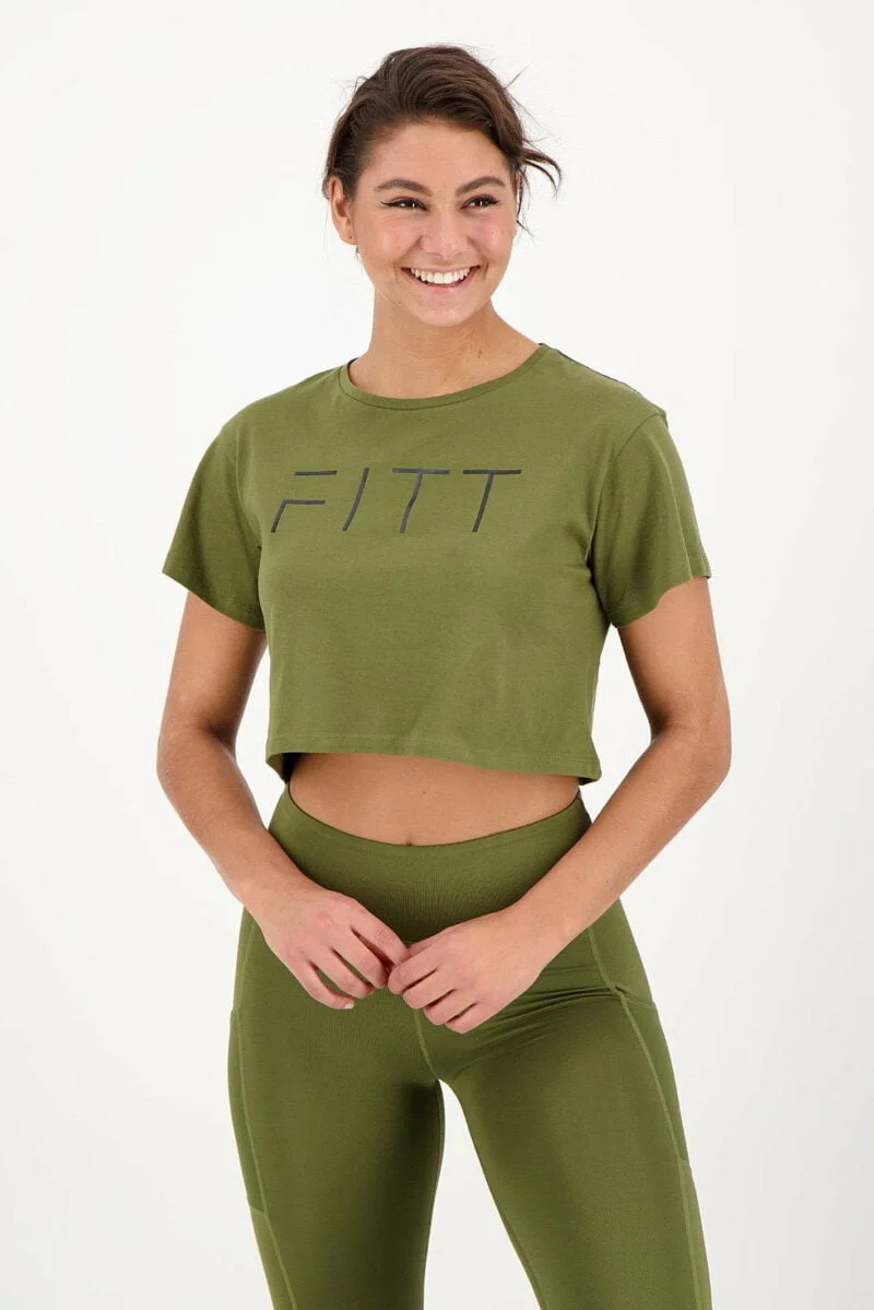 Athleisure Crop T-shirt groen