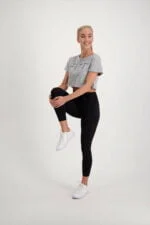 Athleisure Crop T-shirt grijs