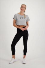 Athleisure Crop T-shirt grijs
