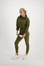 Lounge Crop Hoody grün