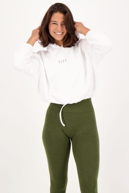 Lounge Crop Hoody Weiß