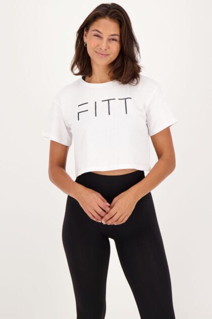 Athleisure Crop-T-Shirt Weiß