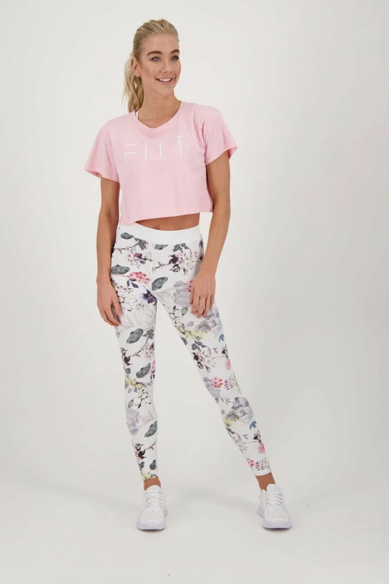 Athleisure Crop-T-Shirt rosa