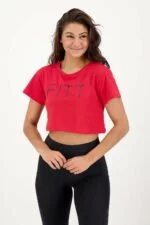Athleisure Crop T-shirt rood