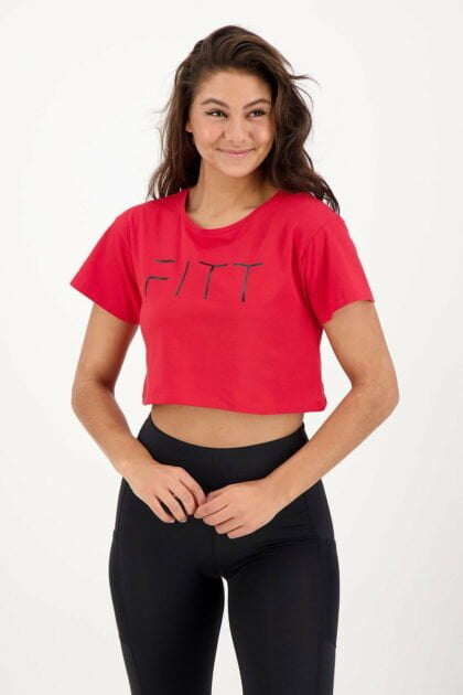 Athleisure Crop T-shirt red