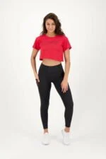 T-shirt Athleisure Crop rouge