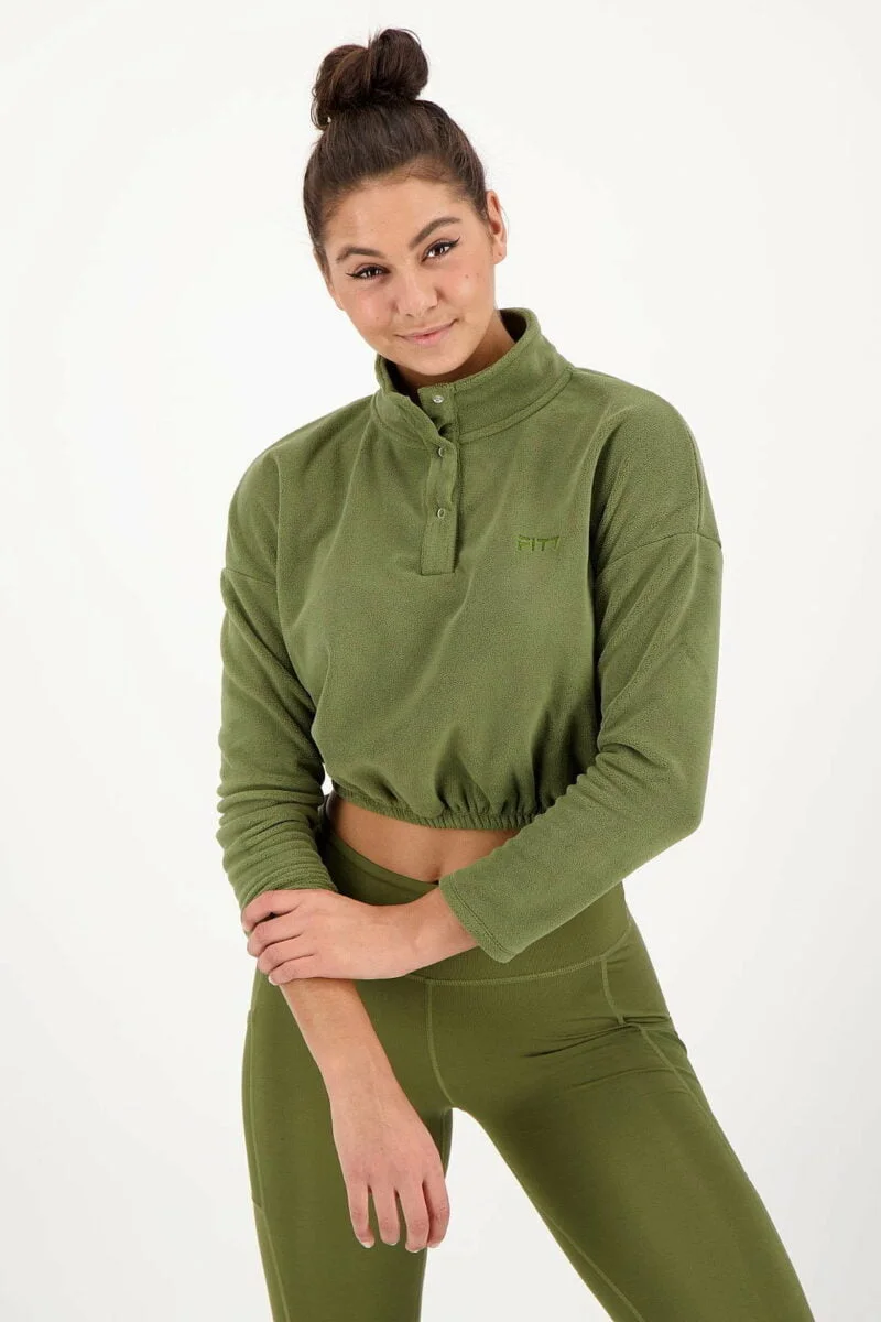 Pull molletonné vert