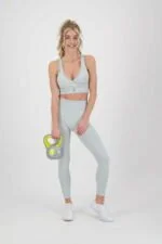 Rippen-BH kühles Grau