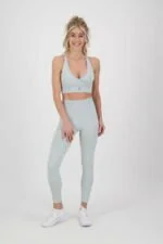 Rippenleggings kühles Grau