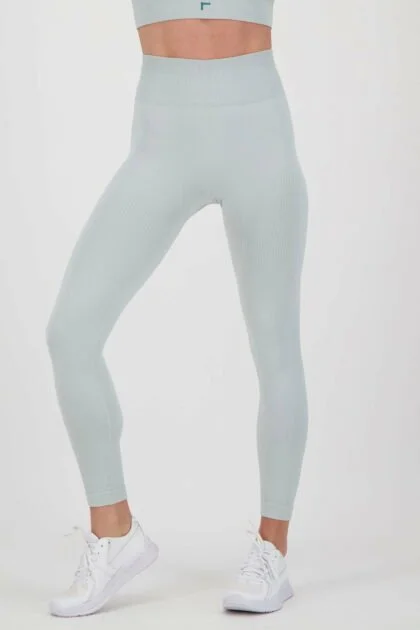 Rippenleggings kühles Grau