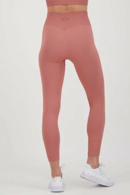 Rippenleggings lachsfarben