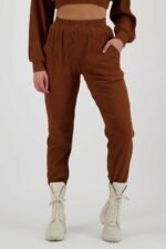 Pantalon Jogg Lounge à côtes rouille