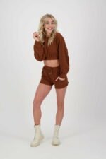 Rib Lounge Shorts rust