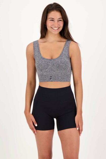 Advanced Rib Nahtloser BH Melange Schwarz