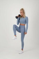 Konturierte nahtlose Leggings blau