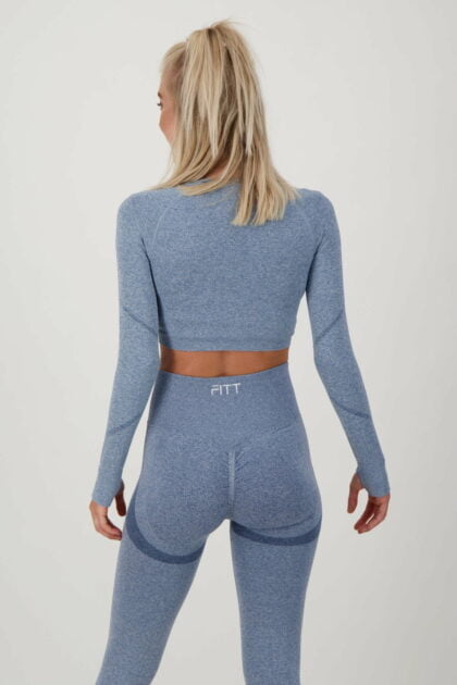 Contour Seamless Langarmshirt blau