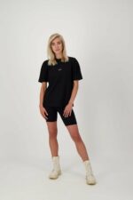 Bio-Baumwoll-T-Shirt-Kleid schwarz
