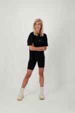 Bio-Baumwoll-T-Shirt-Kleid schwarz