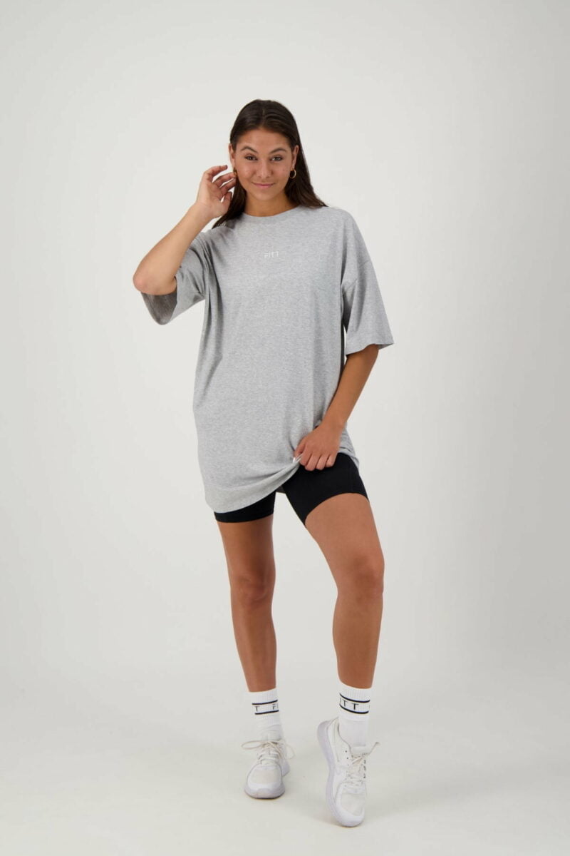 Bio-Cotton T-shirt Dress heather grey