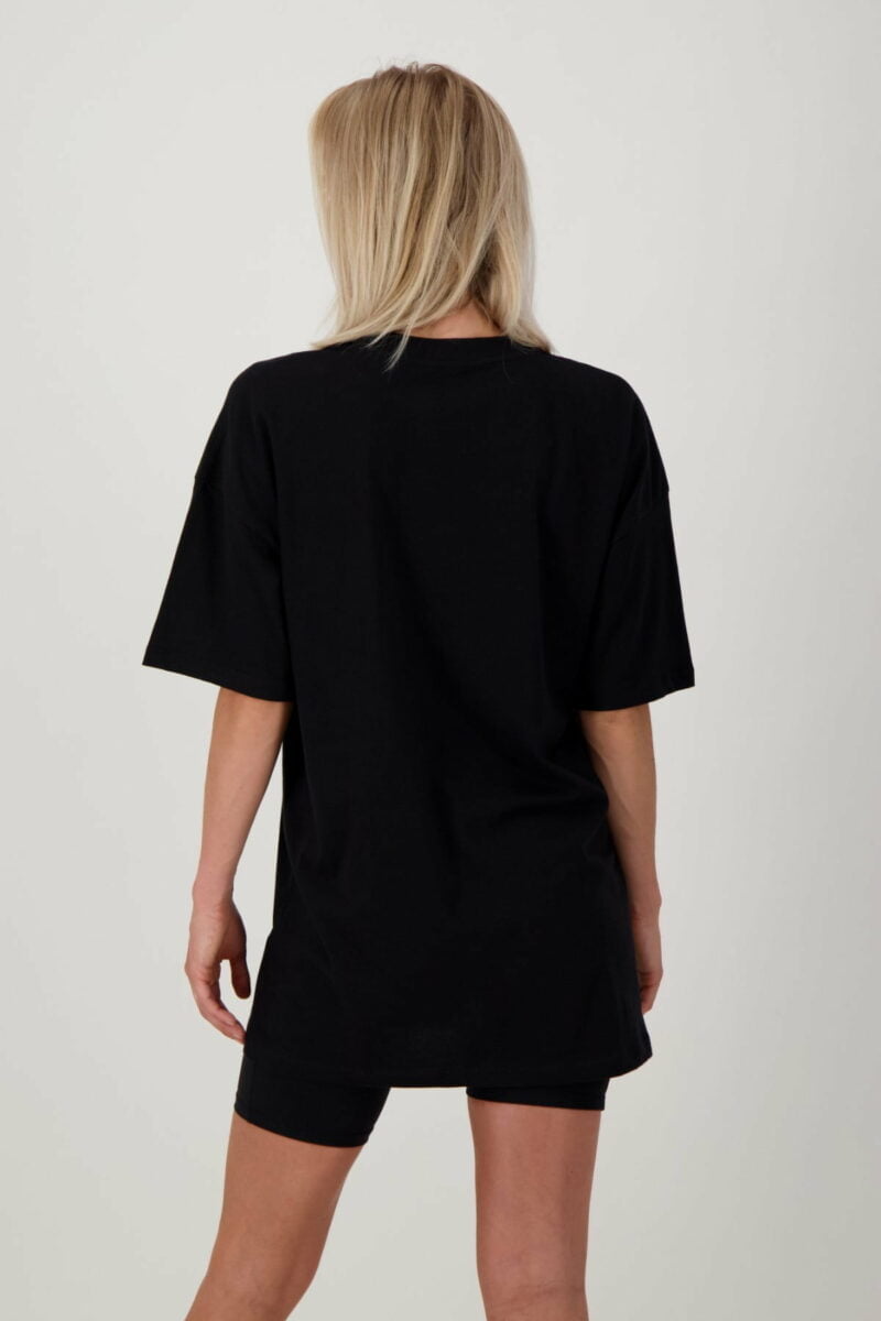 Robe t-shirt en coton biologique noir
