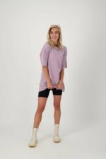Robe t-shirt en coton biologique lilas