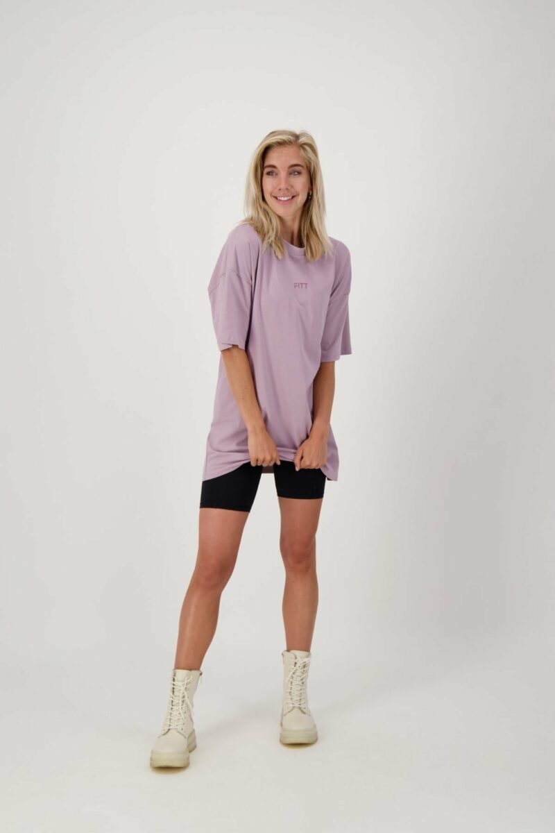 Robe t-shirt en coton biologique lilas