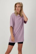 Robe t-shirt en coton biologique lilas