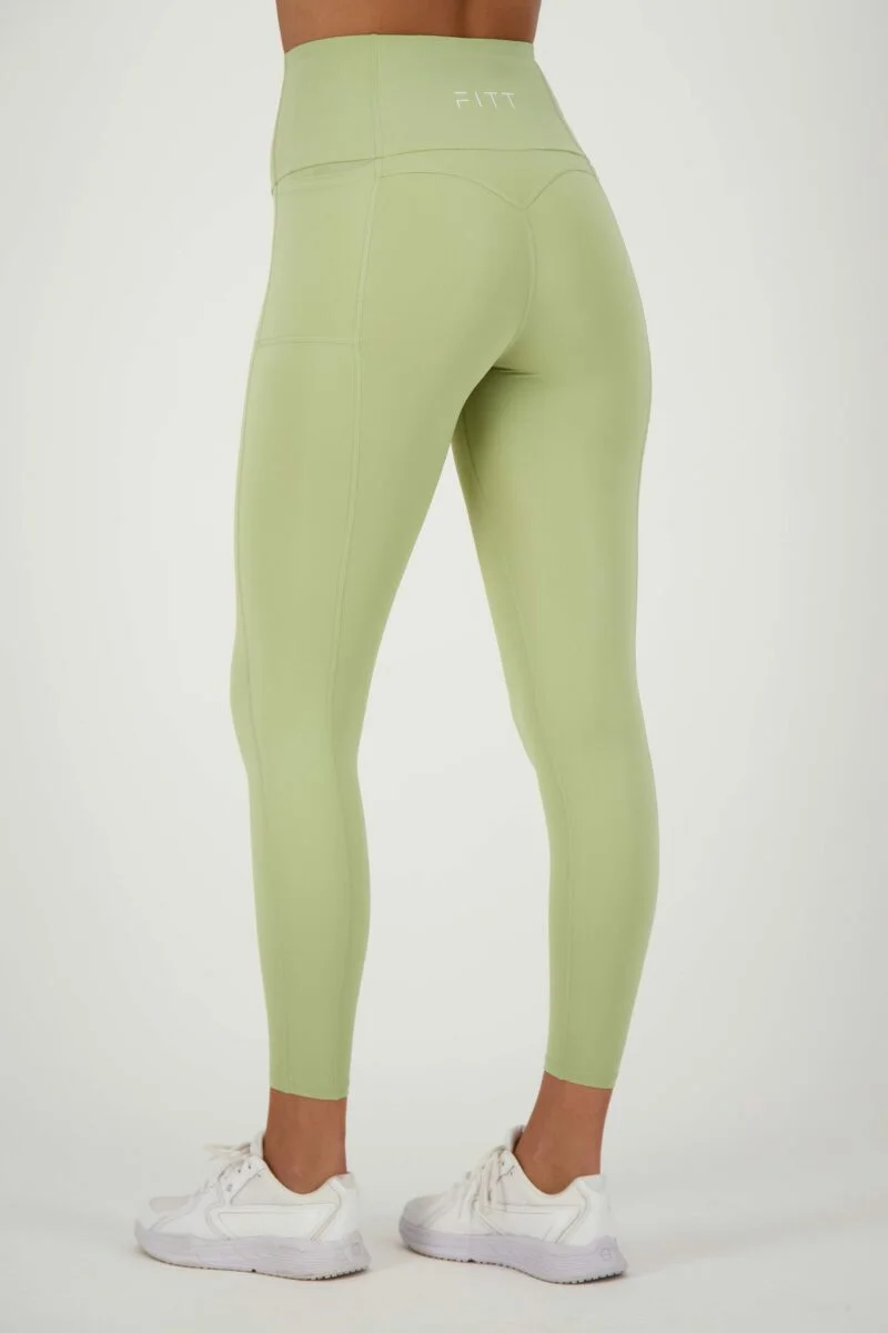 Makellose Taschenleggings mit hoher Taille kiwi