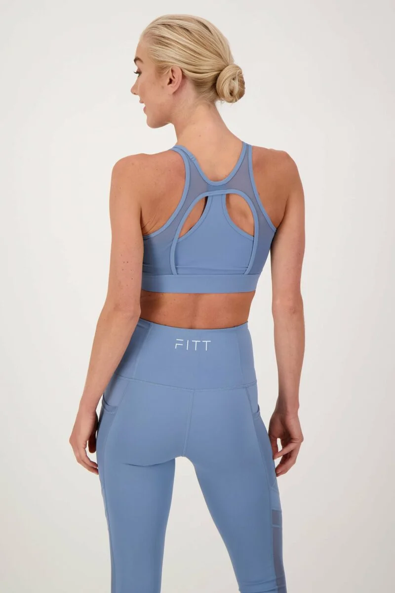 Soutien-gorge de sport en maille bleu