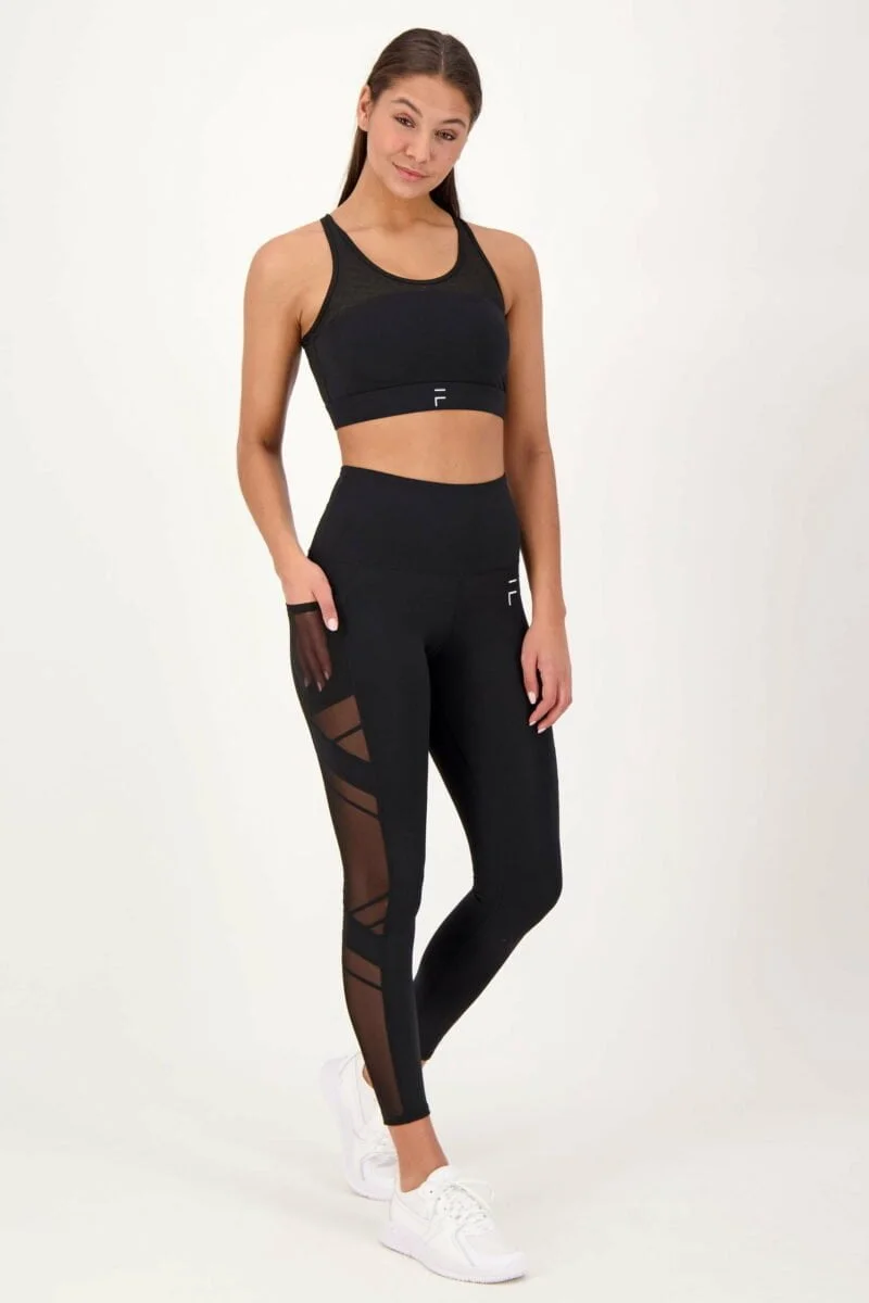 Mesh Active High Rise Legging schwarz