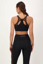 mesh black plus top running green_Front top_jpg_8 Mesh Active Sports Bra noir