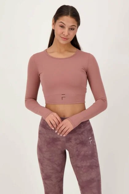 Crop Long Sleeve Flex Powder