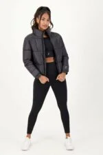 Bomber Crop Jacket Schwarz