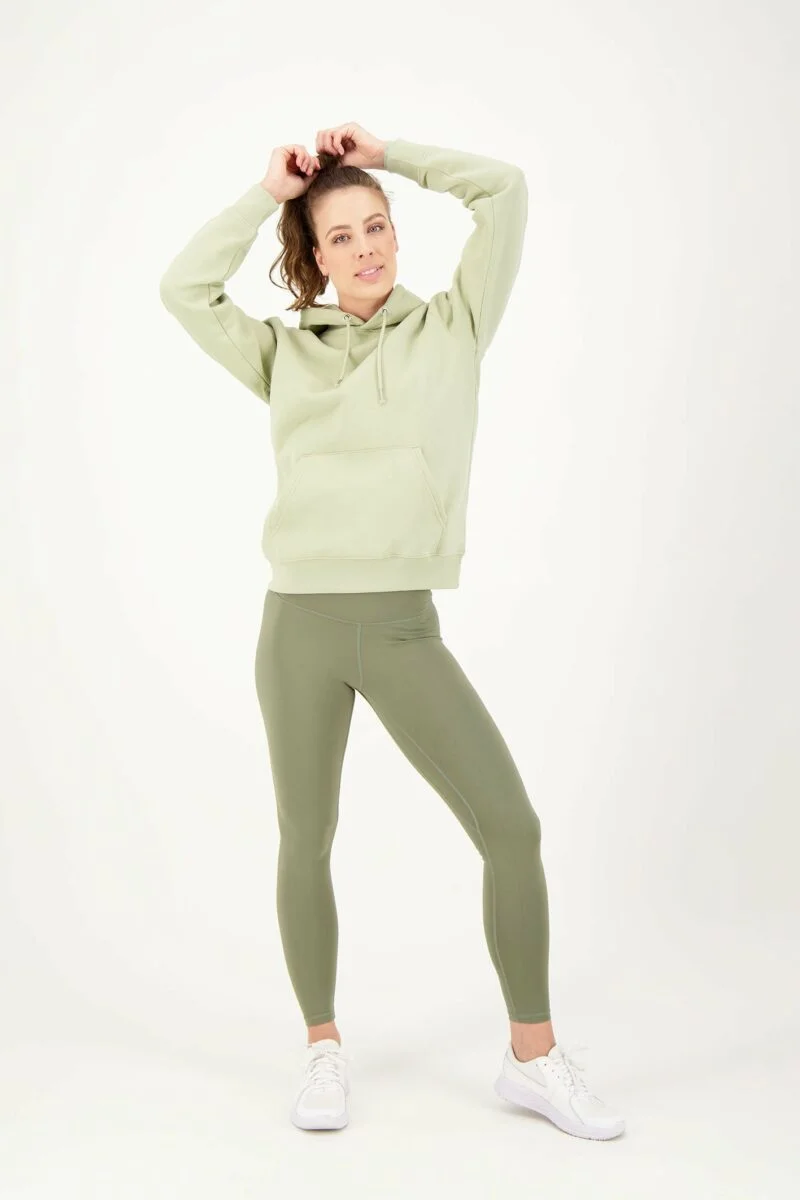 Bio-Cotton Slim Kapuzenpullover Salbei
