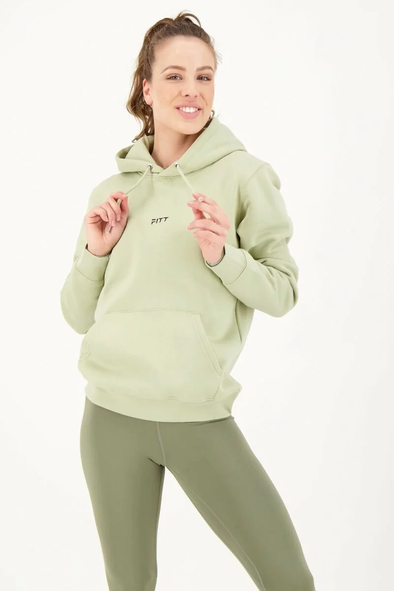Bio-Cotton Slim Kapuzenpullover Salbei