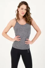 Fit rib tank top Grey