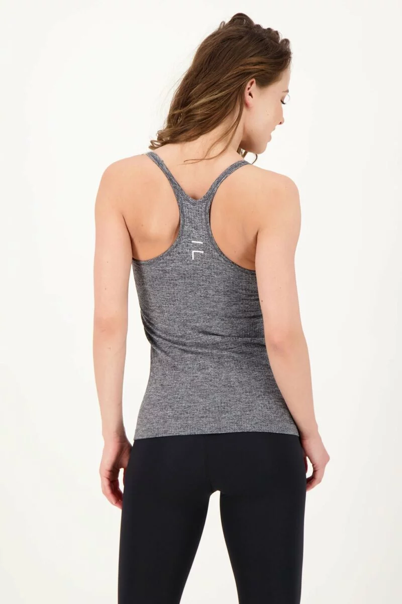 Fit rib tank top Grey