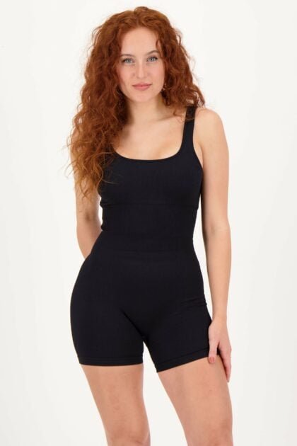 Short Rib One Piece Black