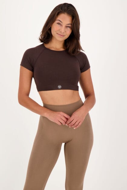 Unique Shortleeve Top Brown