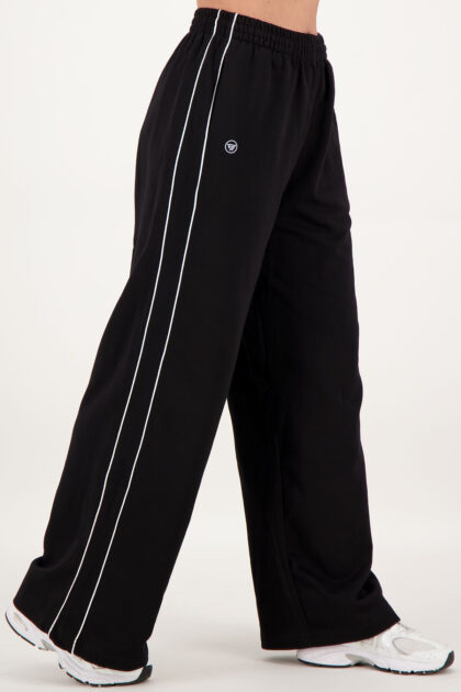 Retro Stripe Jogger Black