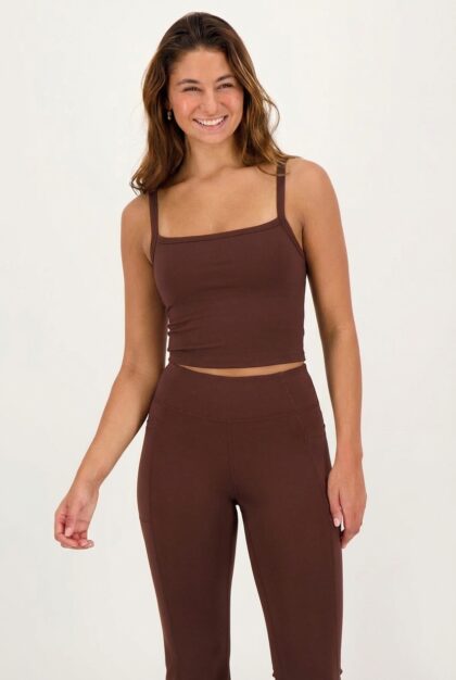 Square Crop Top Coffee