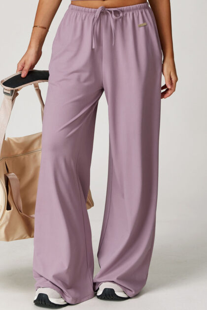 Serena Wide Leg Pants Blush Lilac