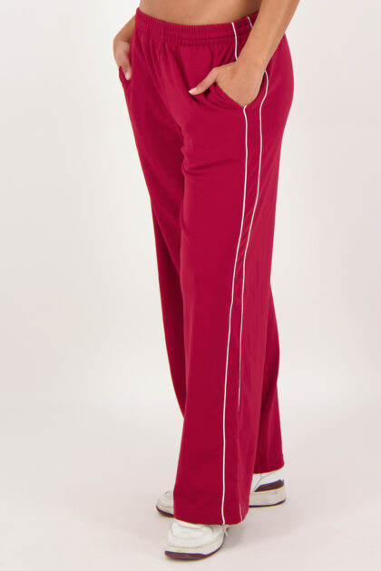 Retro Stripe Jogger Ruby